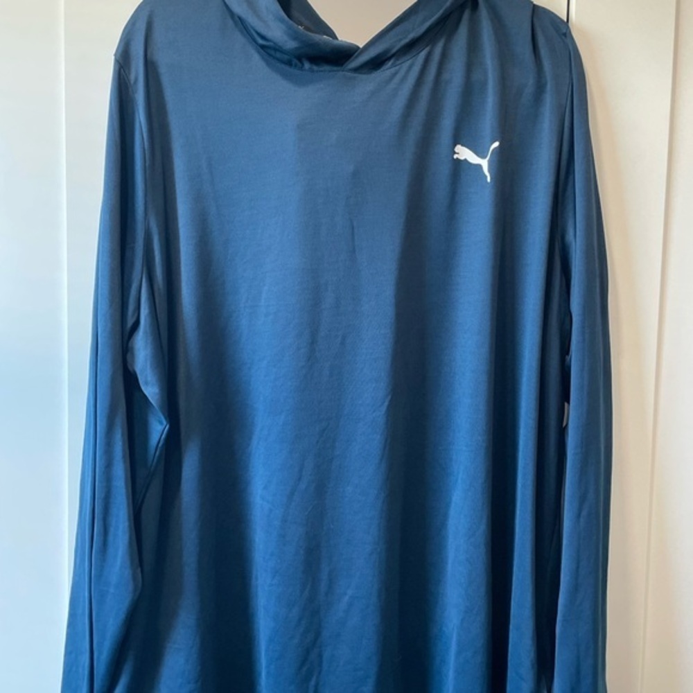 Puma Blue Long Sleeve Hoodie